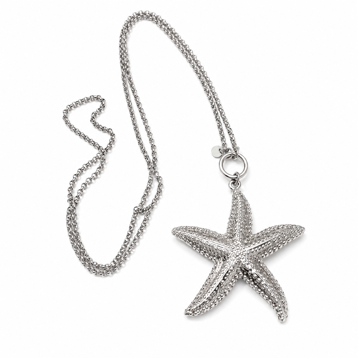 Lange ketting zeester- zilver- Stainlesssteel
