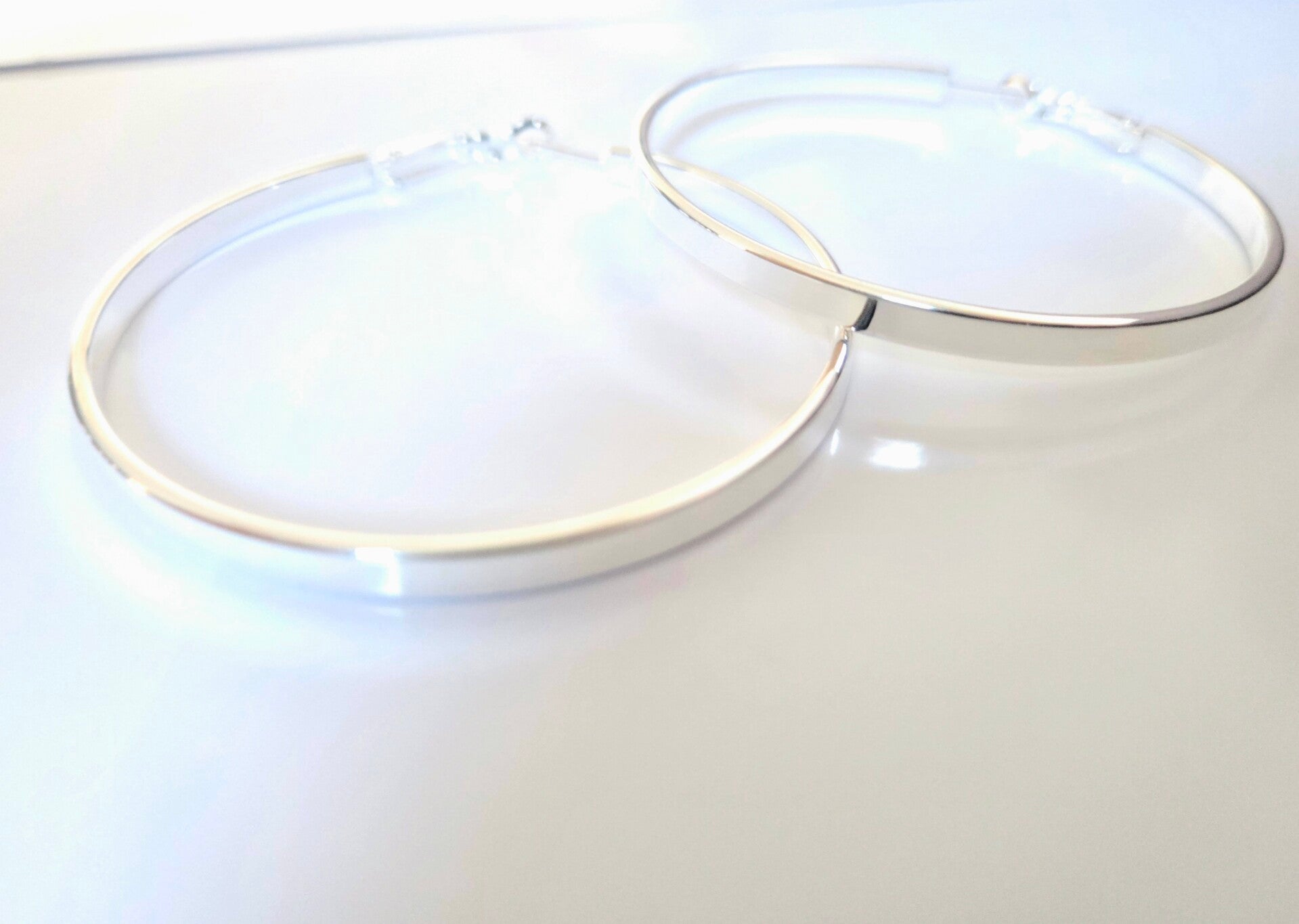 Hoop oorbellen - statement- zilver - Stainlesssteel