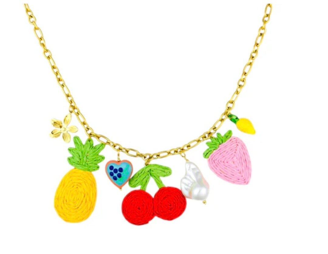 Statement Ketting collor cherry