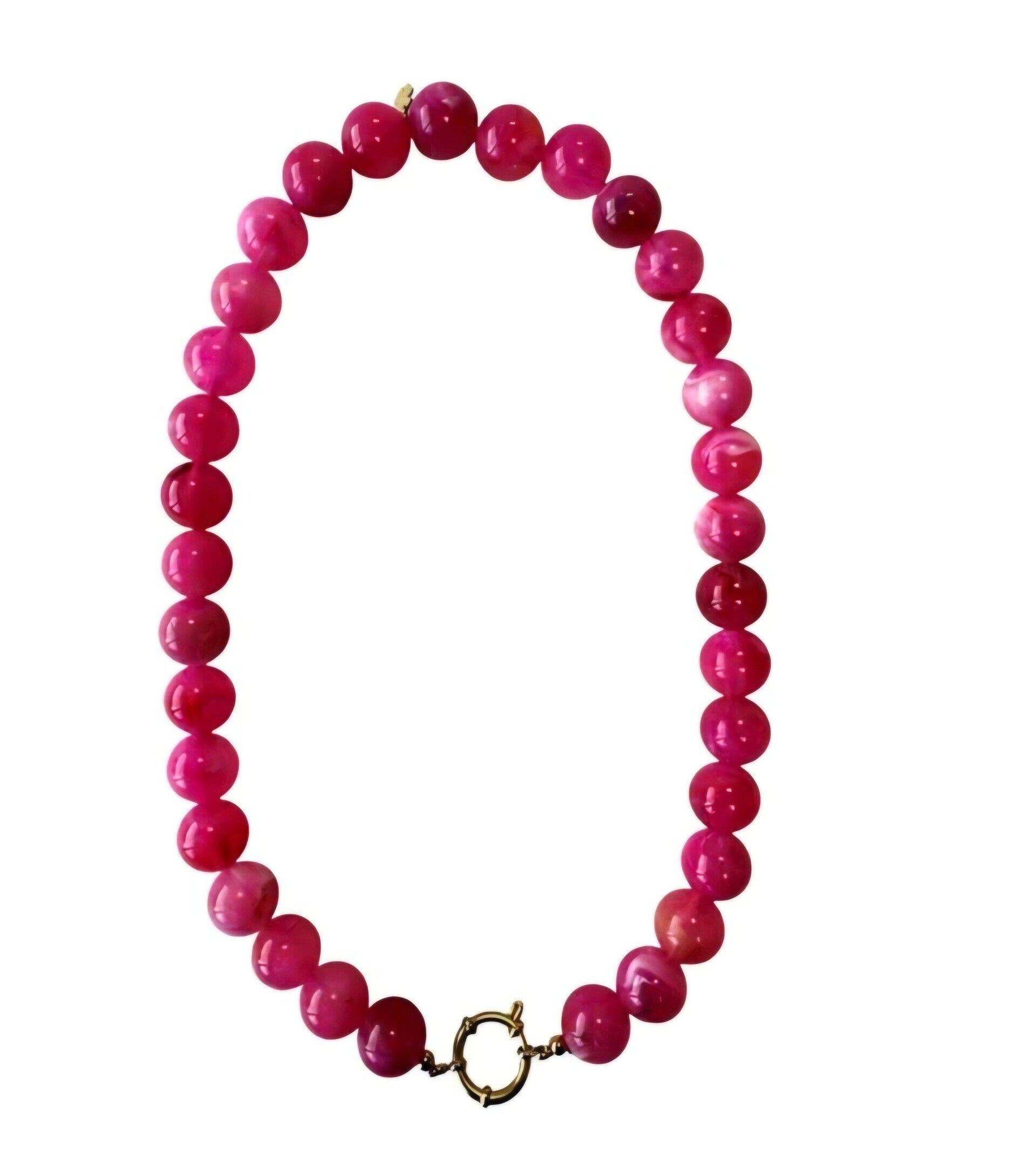 Bead ketting fuchsia