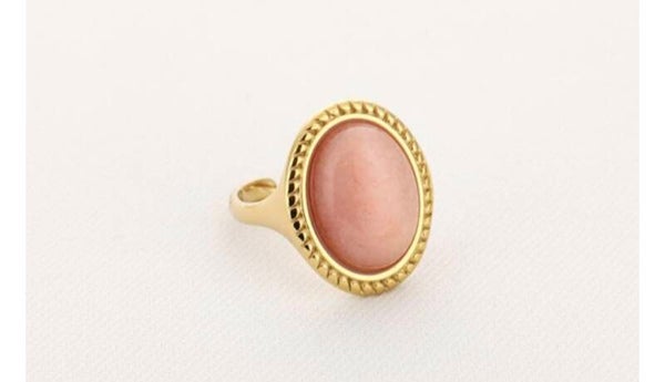 Ring sunstone roze