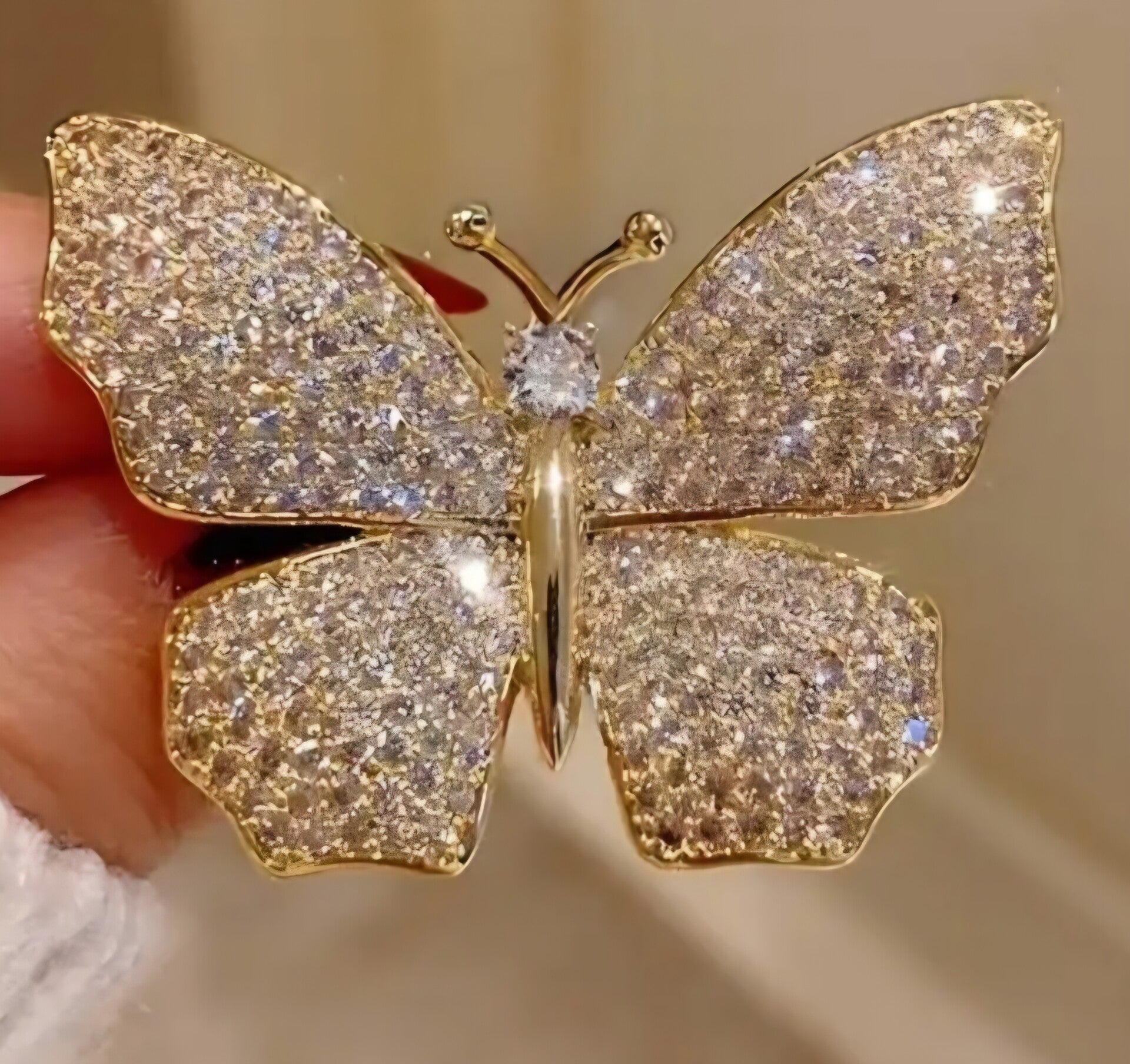 Broche vlinder helder