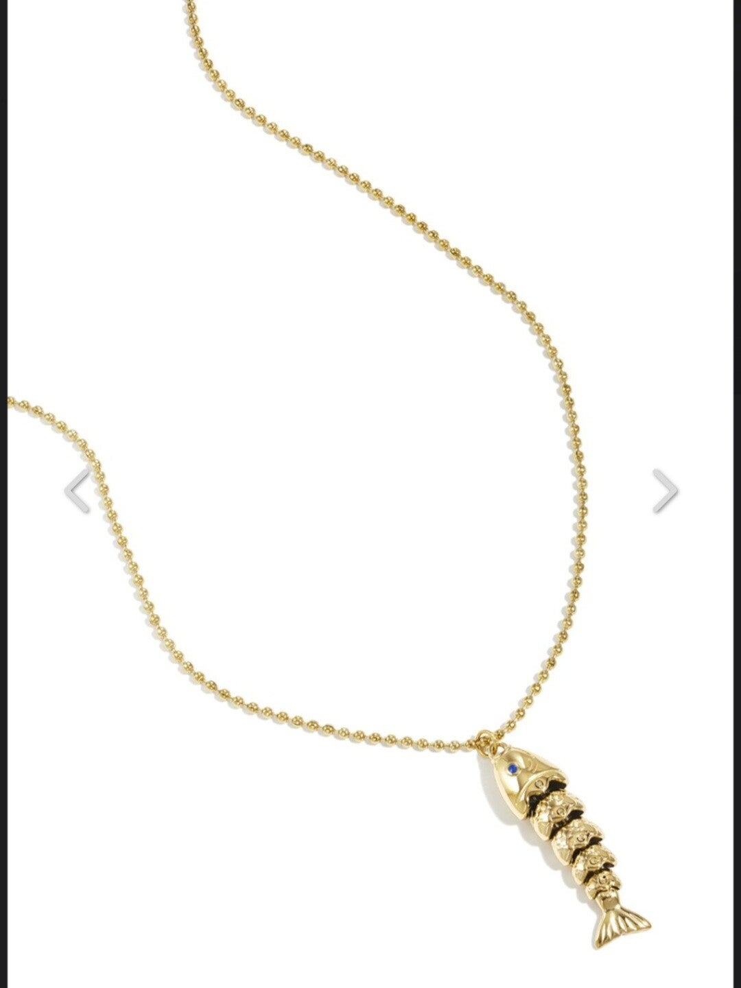 Lange ketting met bewegende vis charm