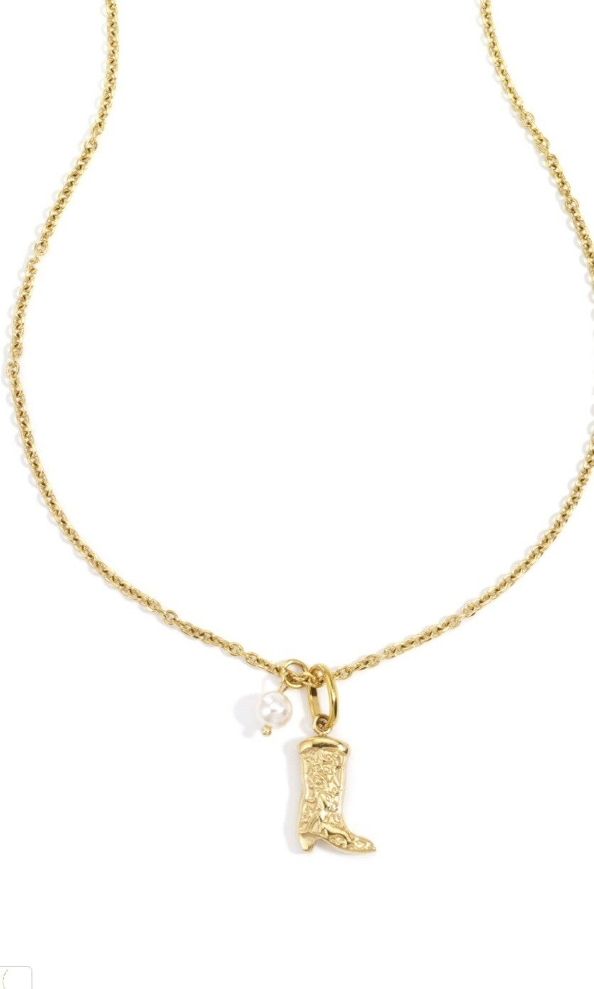 Ketting cowboylaarzen 48+5 cm goud