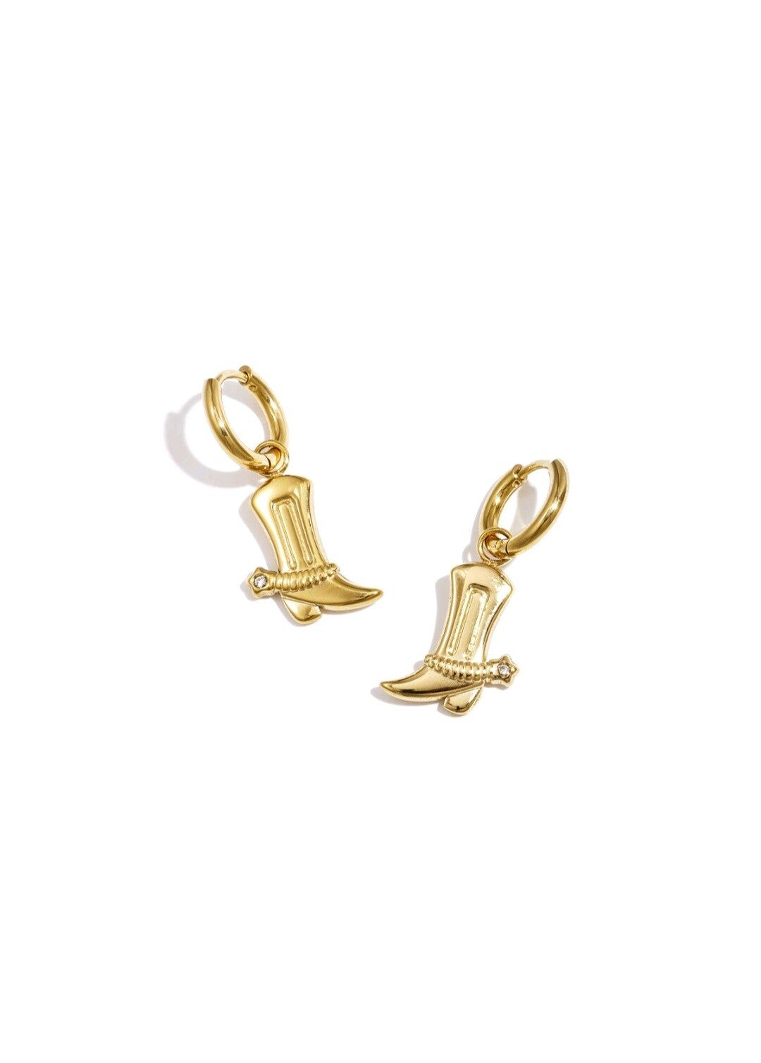 Cowboy oorbellen goud kleurig