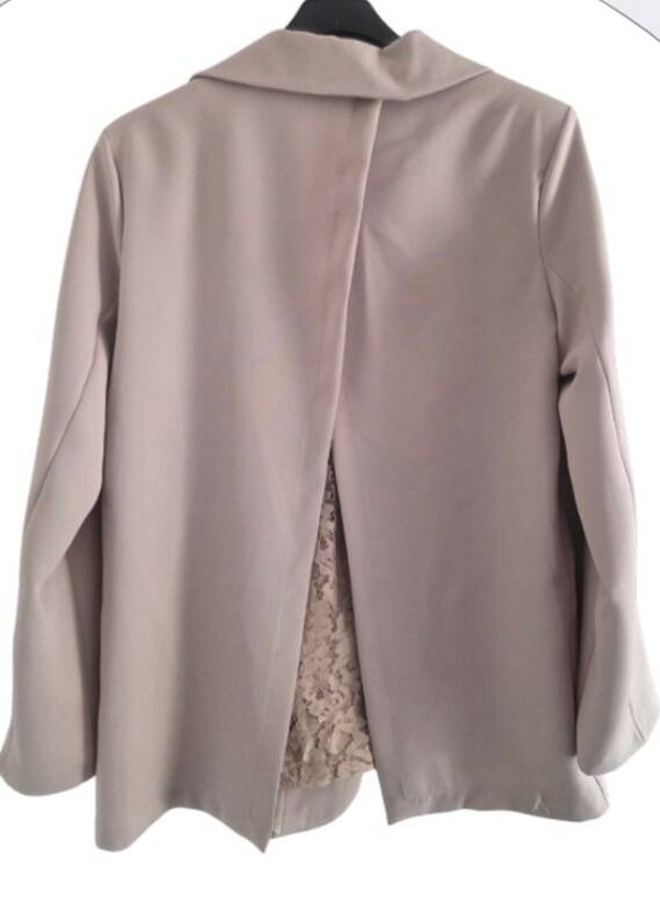 Spiltrap blazer kant beige t/m 42