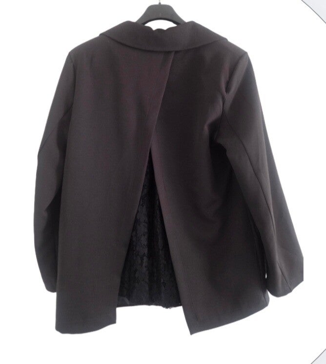 Spitsbergen blazer kant zwart t/m 42