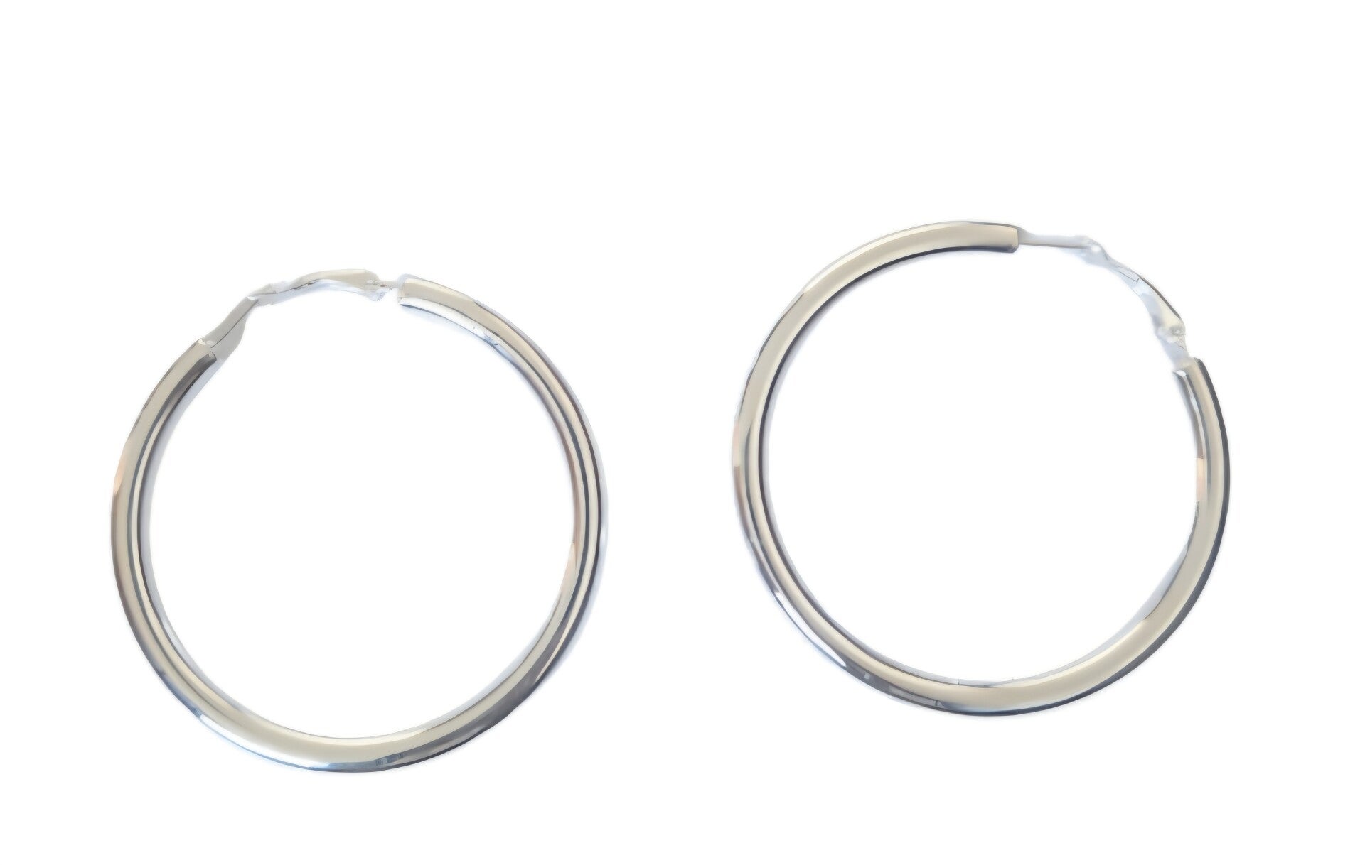 Hoop oorbellen statement  - zilver - Stainlesssteel