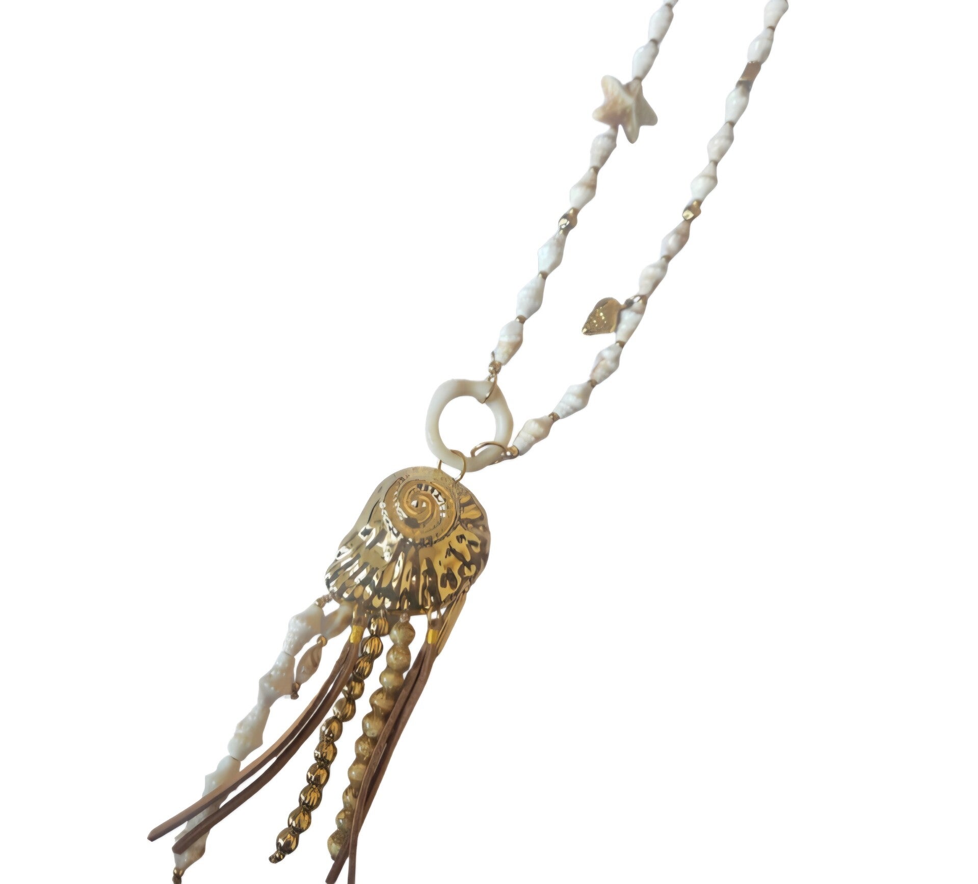 Lange ketting statement zee- Stainlesssteel
