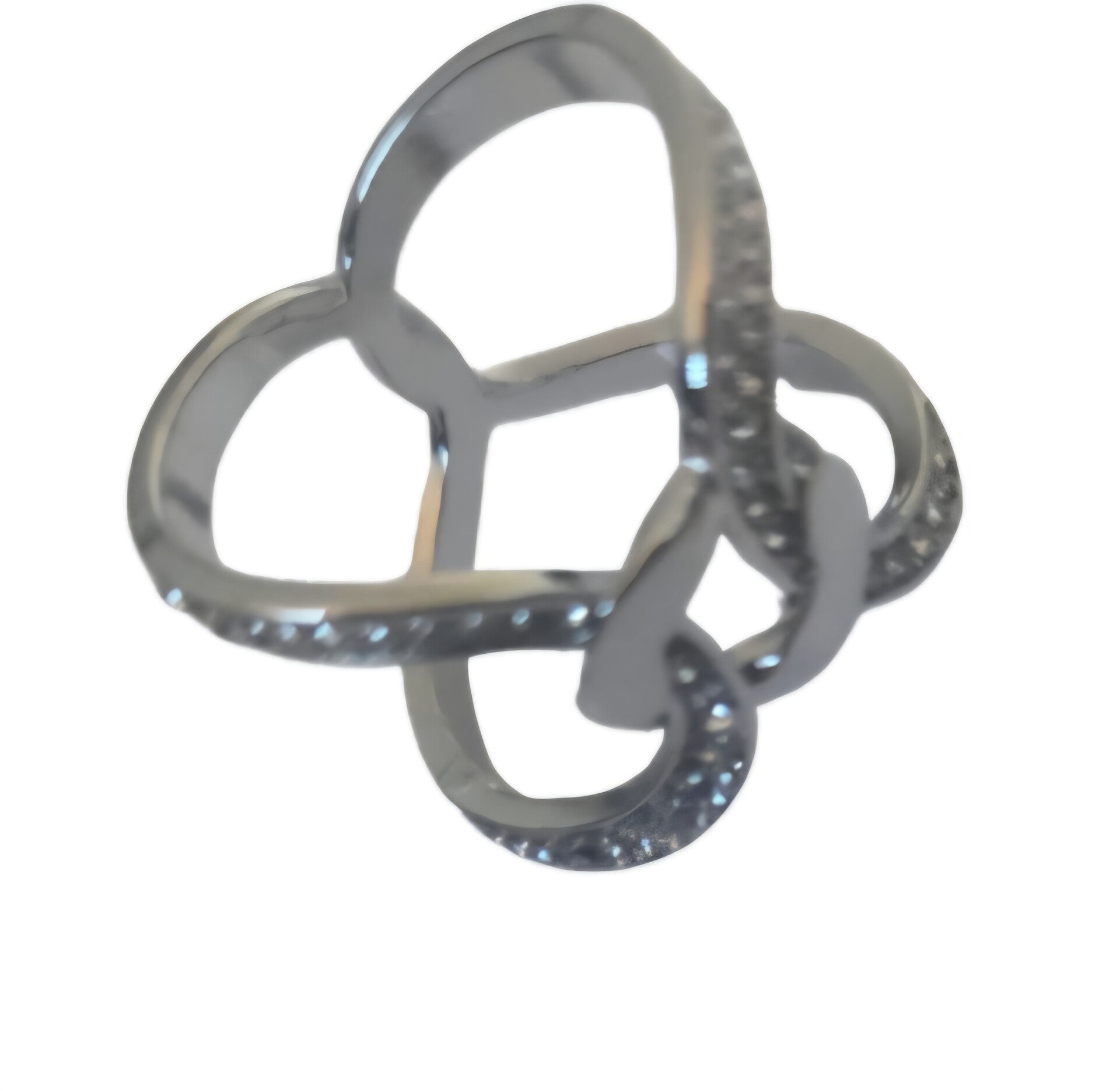 Sjaal clip zilver met stras