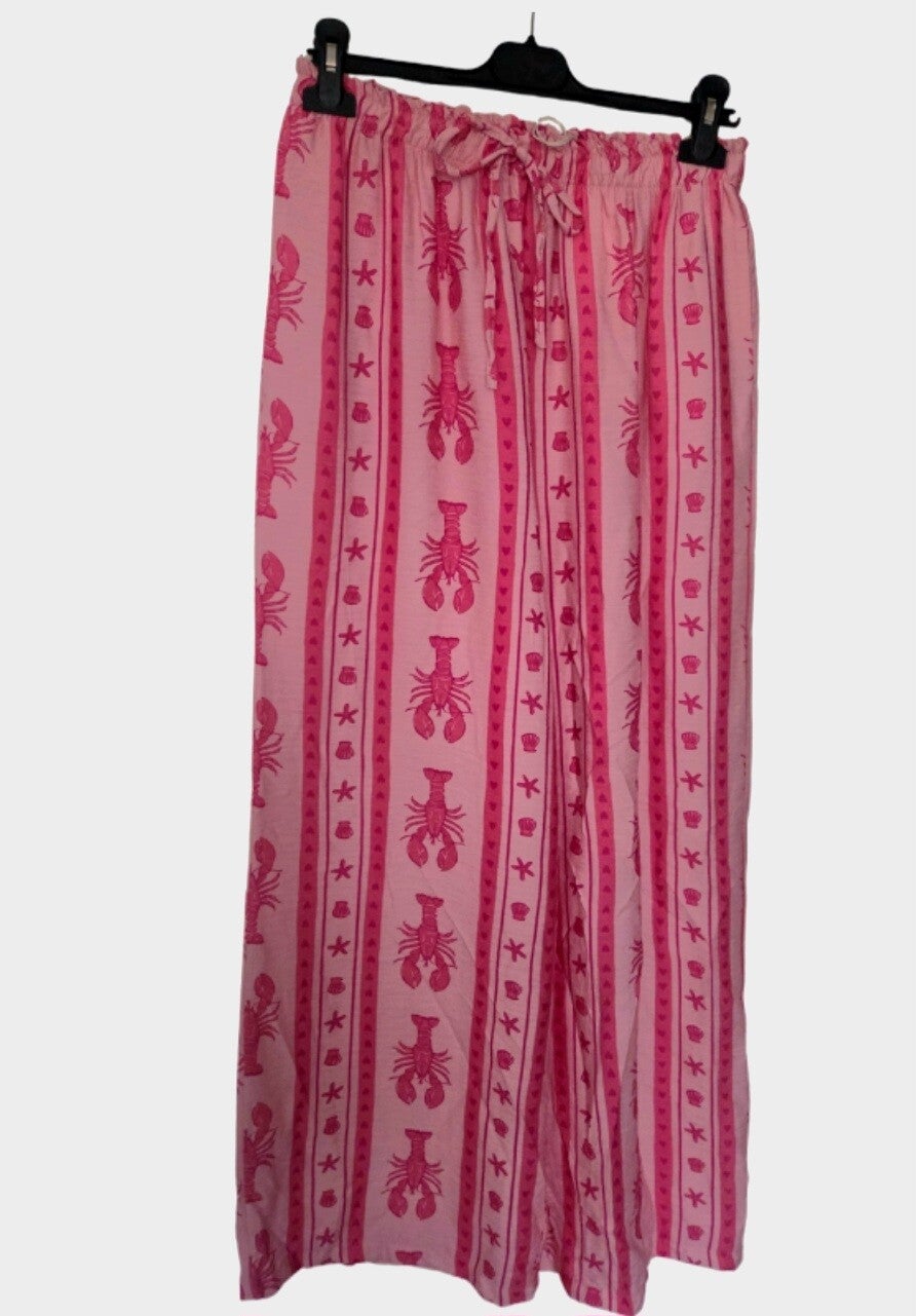 Broek kreeft  neon roze