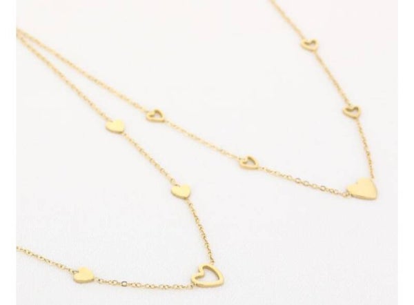 Vriendschap kettingen - twee kettingen op een kaartje - friendship necklaces