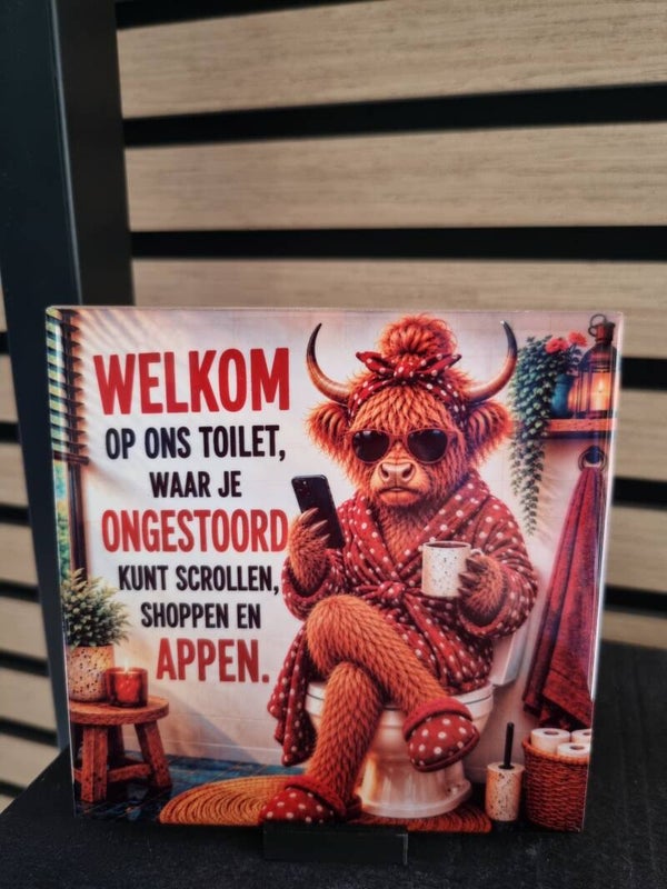 Welkom op ons toilet, waar je ongestoord kunt scrollen, shoppen en appen.