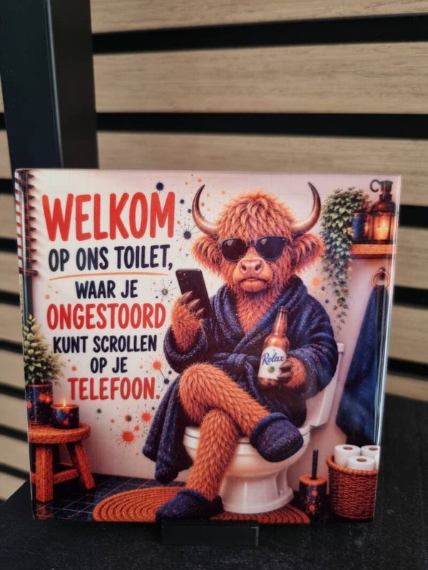 Welkom op ons toilet, waar je ongestoord kunt scrollen op je telefoon.