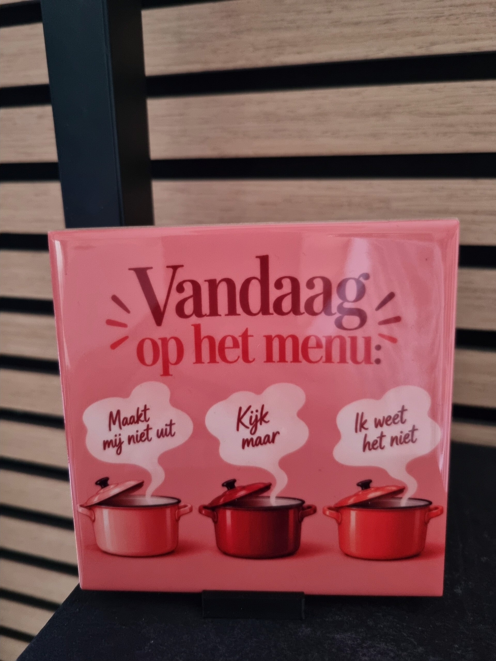 Vandaag op het menu: Maakt niet uit, Kijk maar en Ik weet het niet