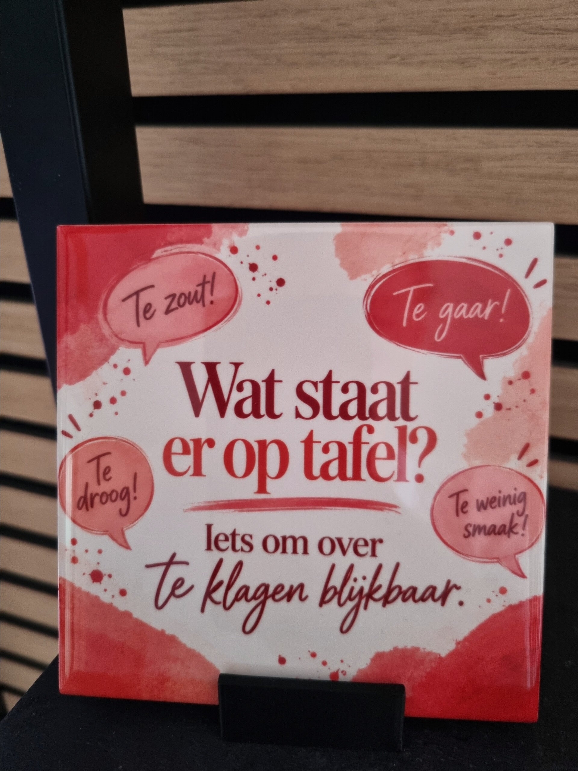 Wat staat er op tafel? Iets om over te klagen blijkbaar.