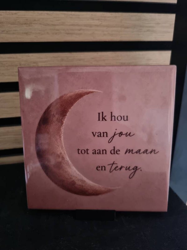 Ik hou van jou tot aan de maan en terug.