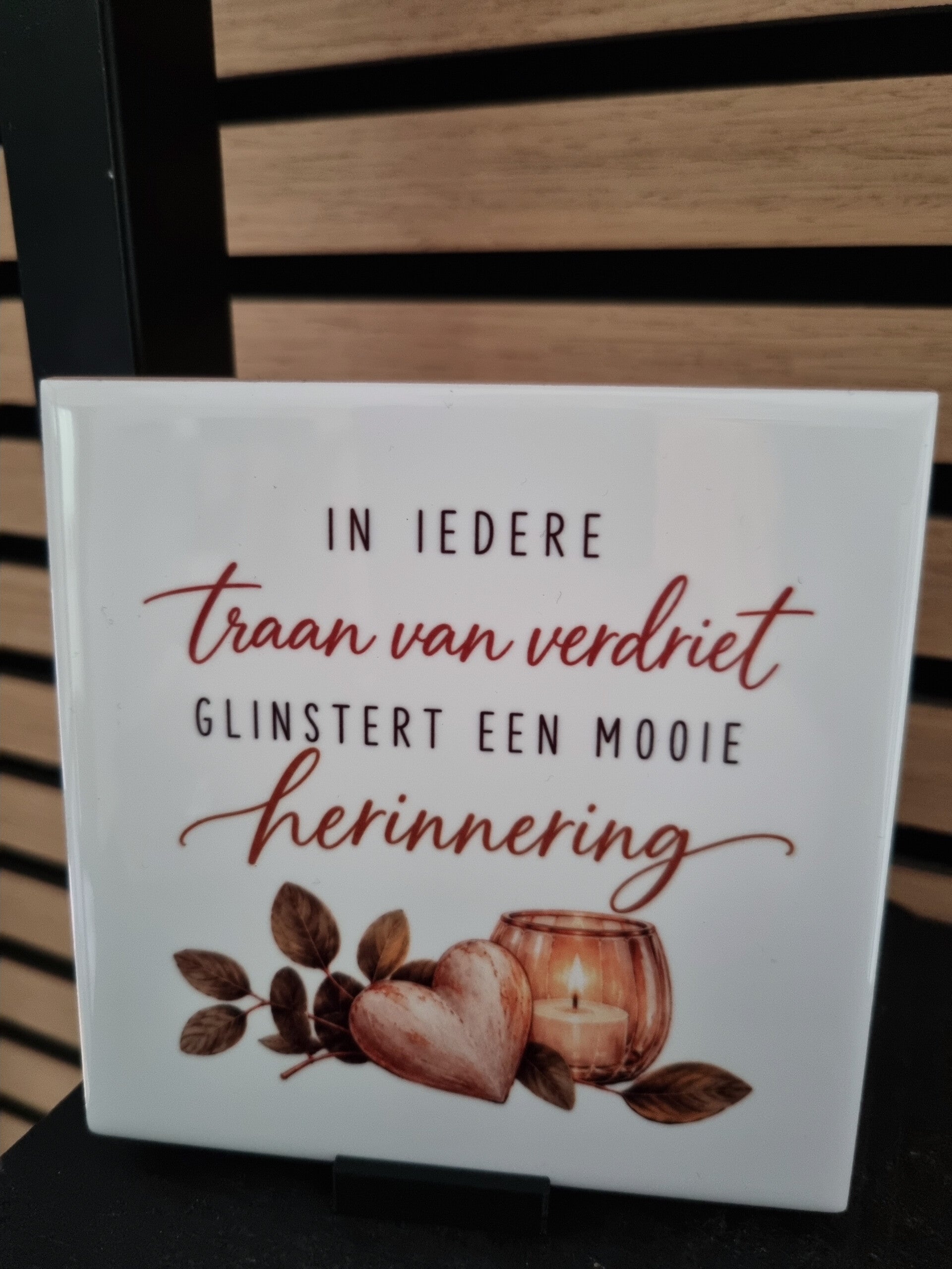 In iedere traan van verdriet glinstert een mooie herinnering