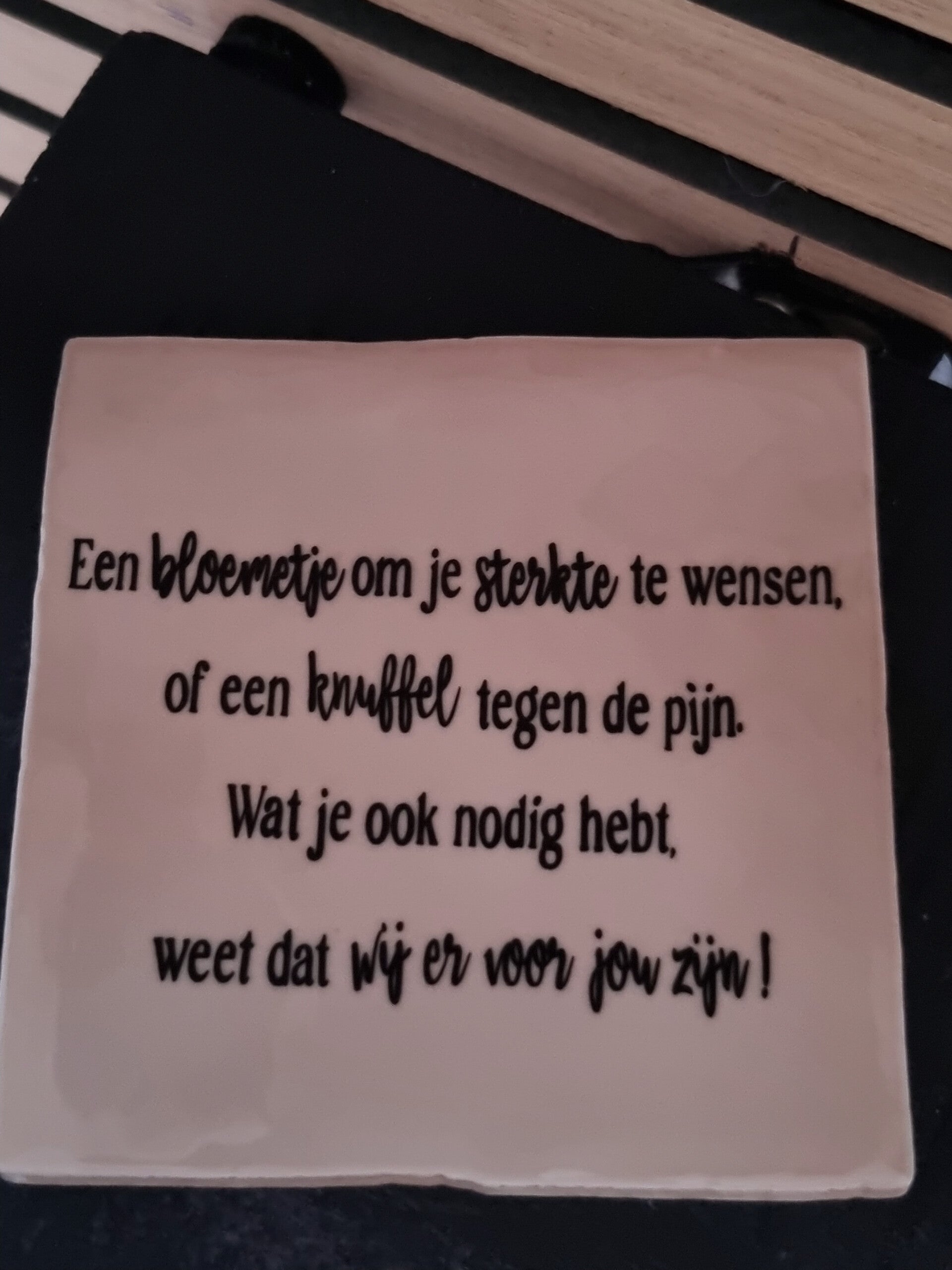 Een bloemetje om je sterkte te wensen