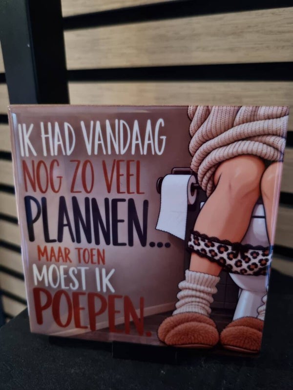 Ik had vandaag nog zo veel plannen... maar toen moest ik poepen.