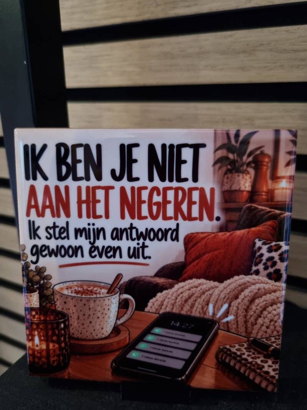 Ik ben je niet aan het negeren. Ik stel mijn antwoord gewoon even uit.