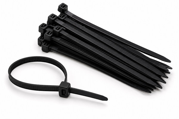 Hersluitbare tie-rips 200 x 4,8 mm – zwart, 100 stuks