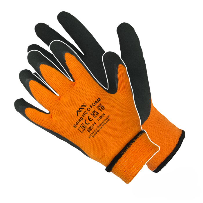 Winter Arbeitshandschuhe Latex RDRAG HC Foam Orange