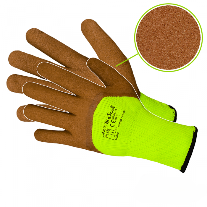 Winter Arbeitshandschuhe Latex RDRAG Foam Yellow