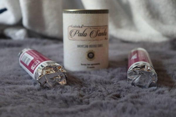 Palosanto Räucherkegeldose mit Kohle