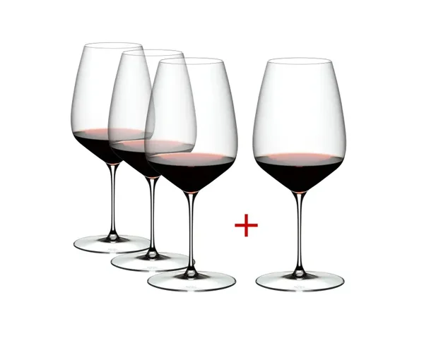Riedel Veloce Cabernet / Merlot Wijnglazen – Set van 4 (Betaal 3)