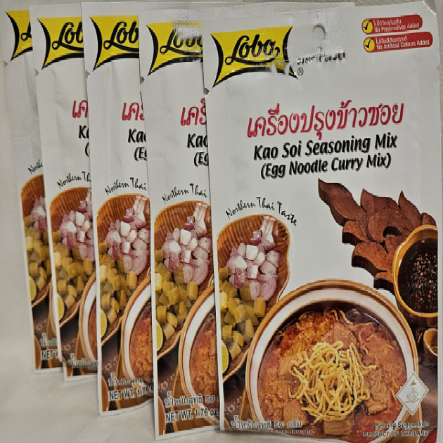 Kao Sai Seasoning Mix-Egg Noodle Curry Mix-5 Packs