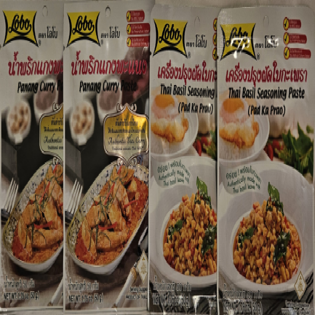 Panang Curry Paste and Thai Basil Seasoning Paste-4 Packs
