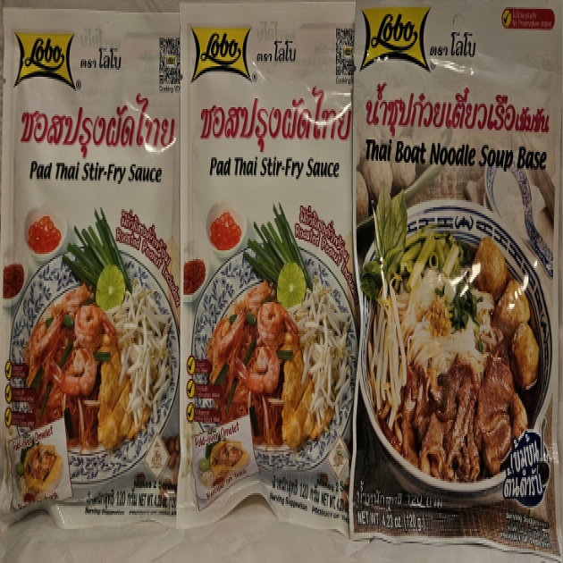 Pad Thai Stir-Fry Sauce and Thai Boat Noodle Soup Base-3 Packs