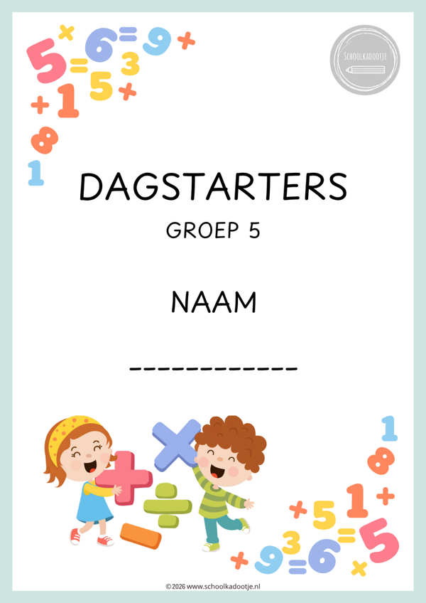 Bewerkbaar dagstarter groep 5 + antwoorden