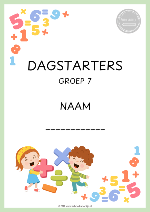 Bewerkbaar dagstarter groep 7 + antwoorden