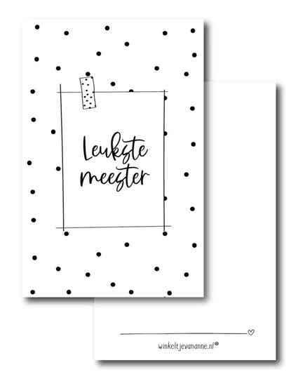 Mini kaartje | Leukste meester