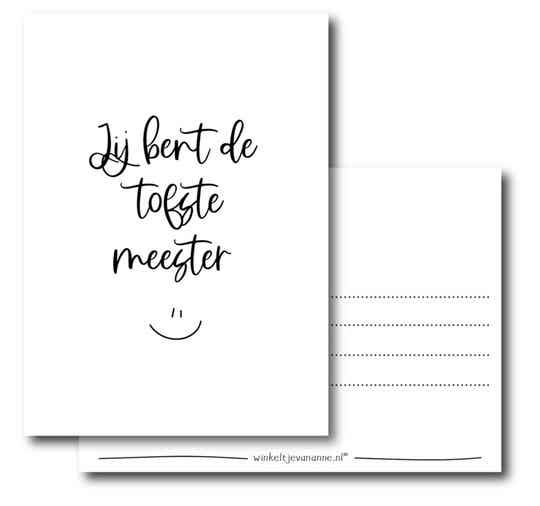 Kaart | Jij bent de tofste meester
