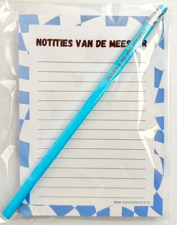 --> Notites van de meester | Potlood van de meester blauw