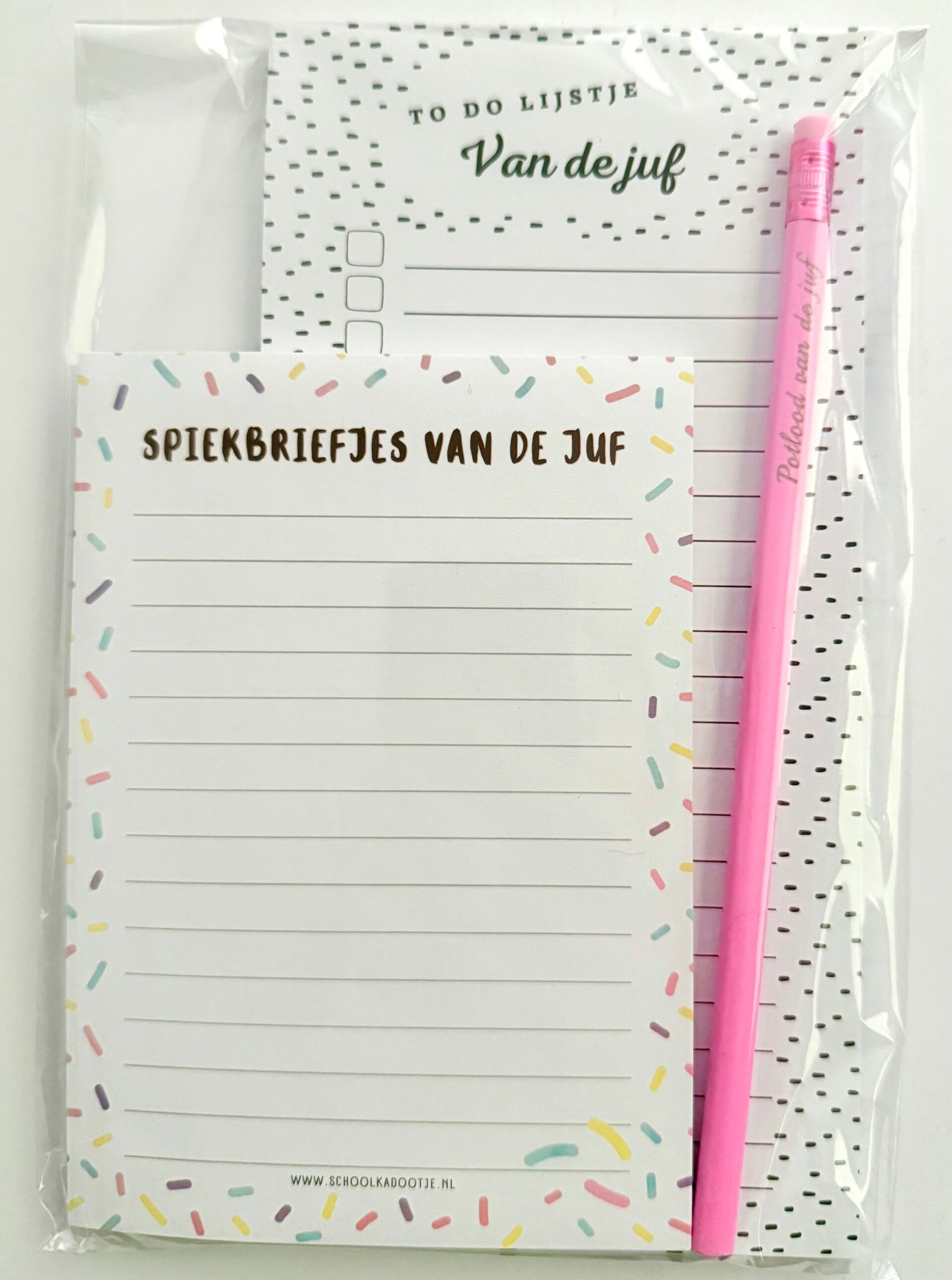 --> To do lijstje van de juf | Spiekbriefjes van de juf | Potlood van de juf