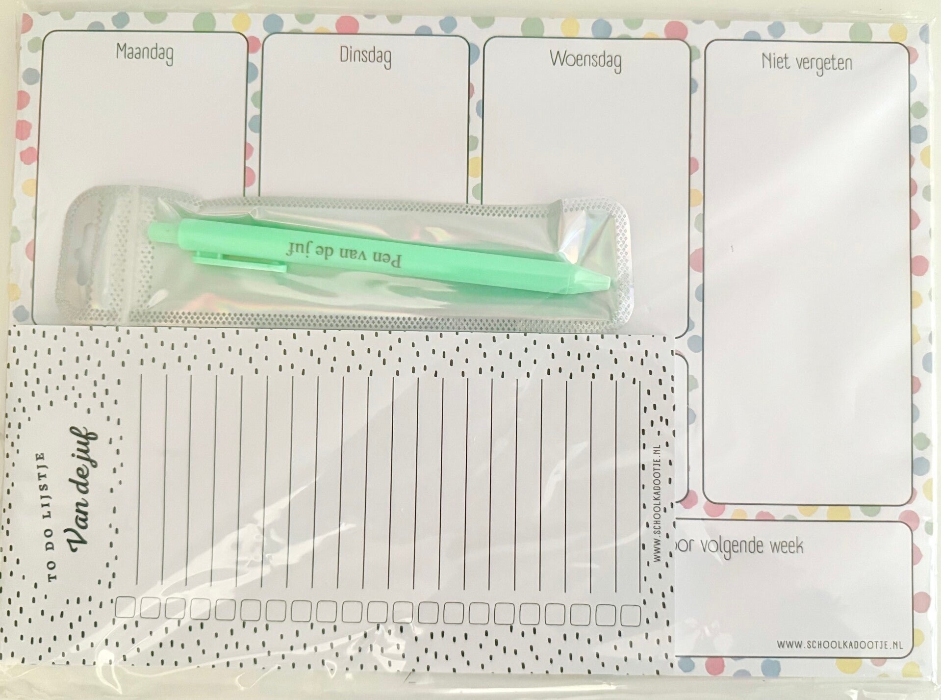 --> Weekplanner | To do lijstje van de juf | Pen van de juf