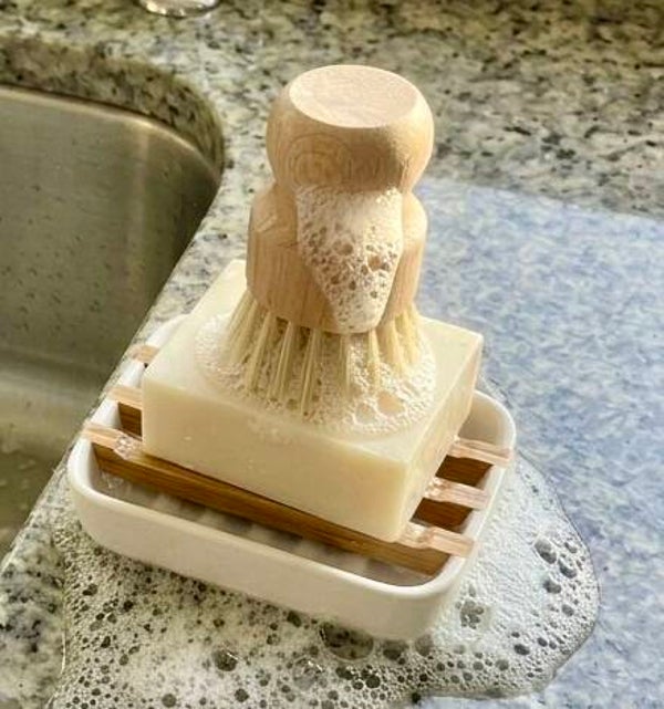 Dish Soap, Soap Dish and Scrub brush Set