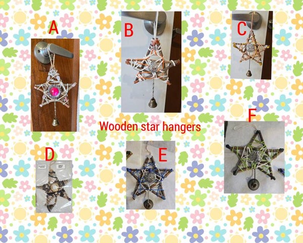 Protection door hangers wooden star