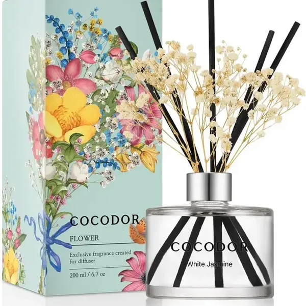 Bloemen Geurstokjes  - Witte Jasmijn Geur 200ml