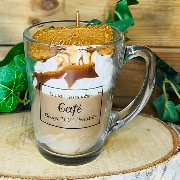 Kaars met Koffiegeur in Koffiebeker ☕🕯️