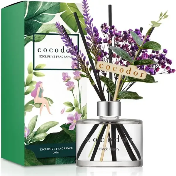 Lavendel Geurstokjes  - Zwarte Kers Geur 200ml