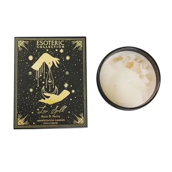 Liefdesspreuk - Roos & Pioen Kaars 120gr