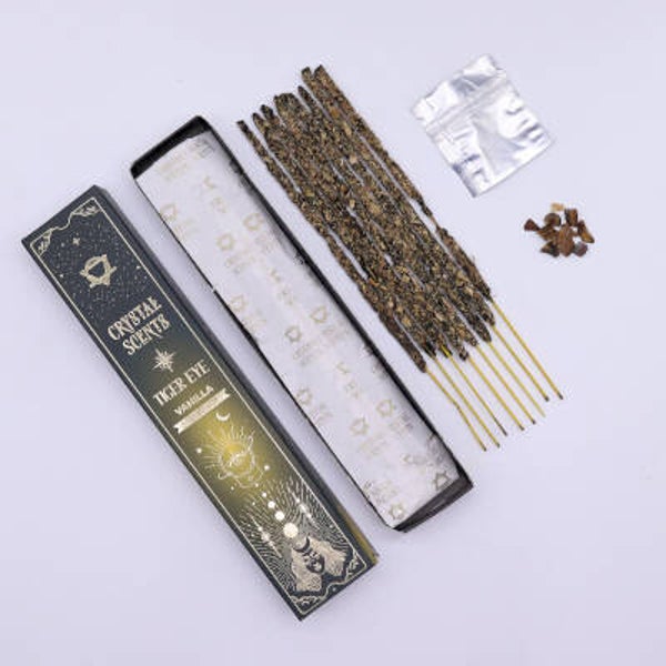 Tiger Eye Crystal Smudge Wierook - Vanille Geur