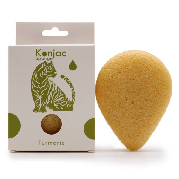Traanvormige Konjac Spons - Kurkuma - Anti-rimpel