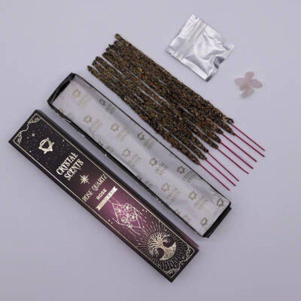 Rozenkwarts Crystal Smudge Wierook - Rose Geur