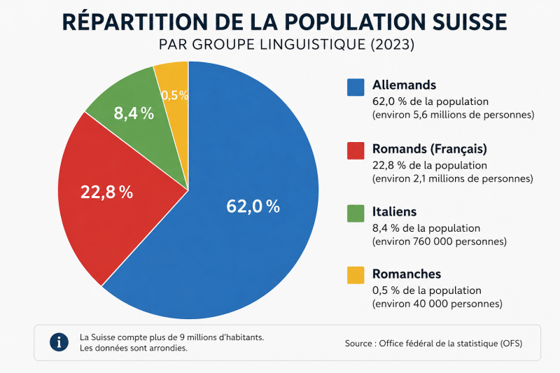Graphique sur la population Suisse